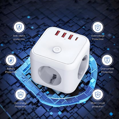 Power Strip 7-in-1 Surge & Overload Protection