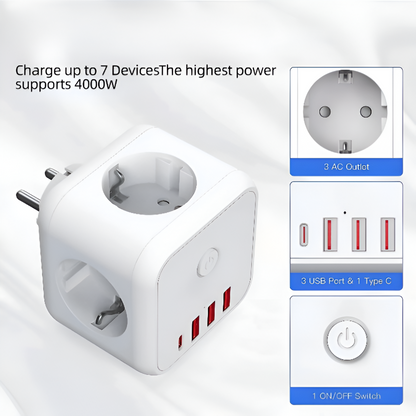 Power Strip 7-in-1 Surge & Overload Protection