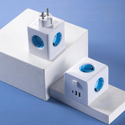 Power Strip Cube Space-Saving 4 Outlets & USB Charging