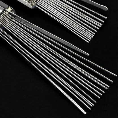 Precision Needle Set Stainless Steel Multiple Sizes