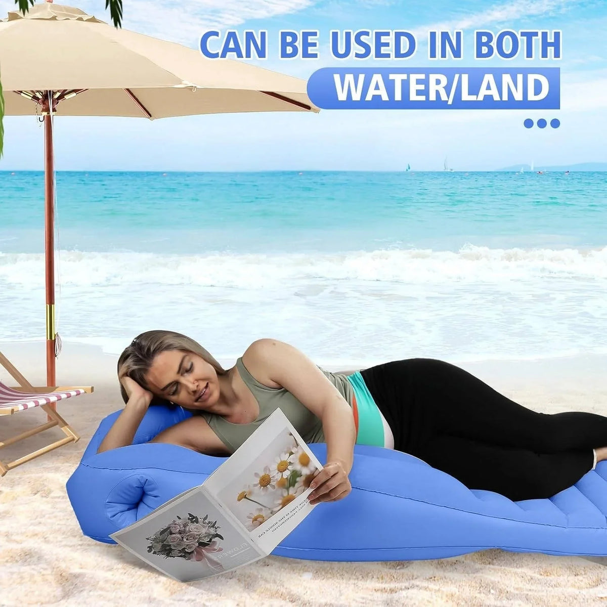 Pregnancy Pillow Belly Cutout Dual Adjustable Air Chambers