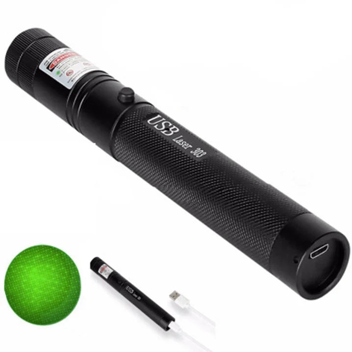 Presentation Laser Pointer Adjustable Focus USB Rechargeable Metal Housing