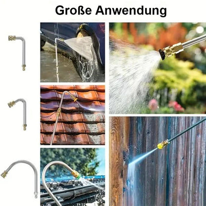 Pressure Washer Extension Pole Telescopic 4m Brass Stainless Steel
