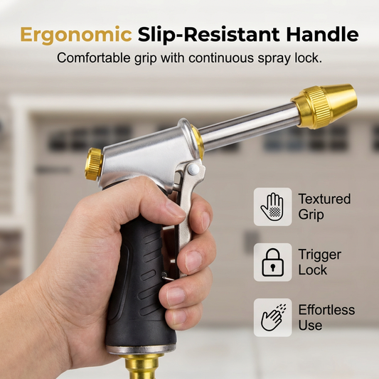 Pressure Washer Gun Brass Nozzle Adjustable Spray Head