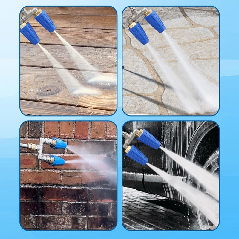 Pressure Washer Nozzle Double Rotating Jets Quick-Connect Stainless Steel