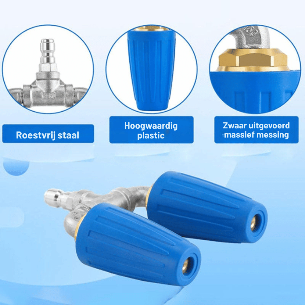 Pressure Washer Nozzle Dual Rotating Quick-Connect Set of 2