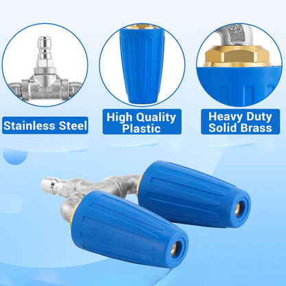 Pressure Washer Nozzle Dual Rotating Quick-Connect Set of 2