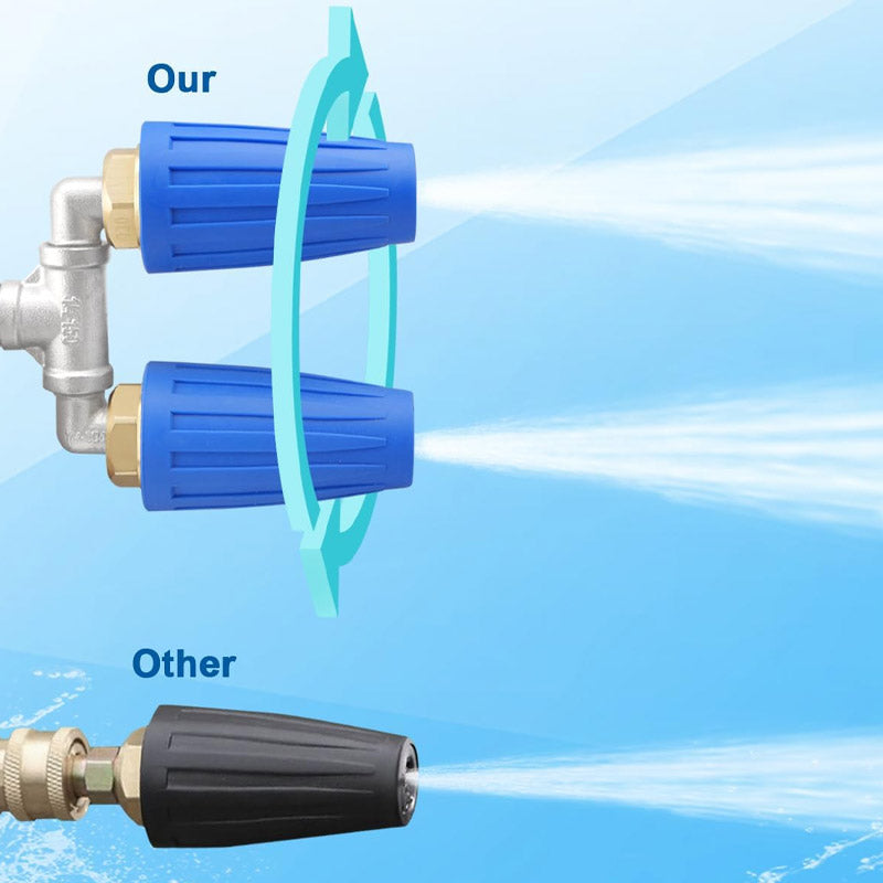 Pressure Washer Nozzle Dual Turbo Stainless Steel Quick Coupling