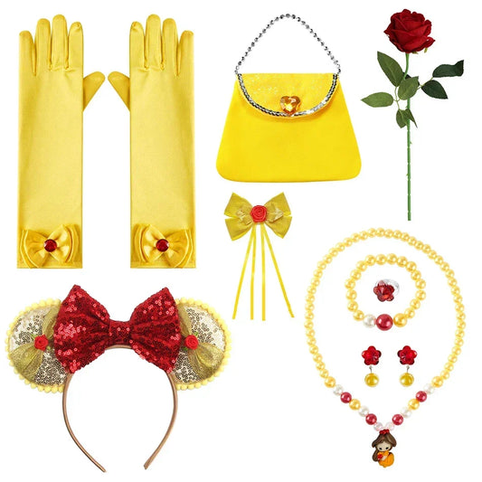 Princess Costume Set Yellow Rose Lace All-In-One