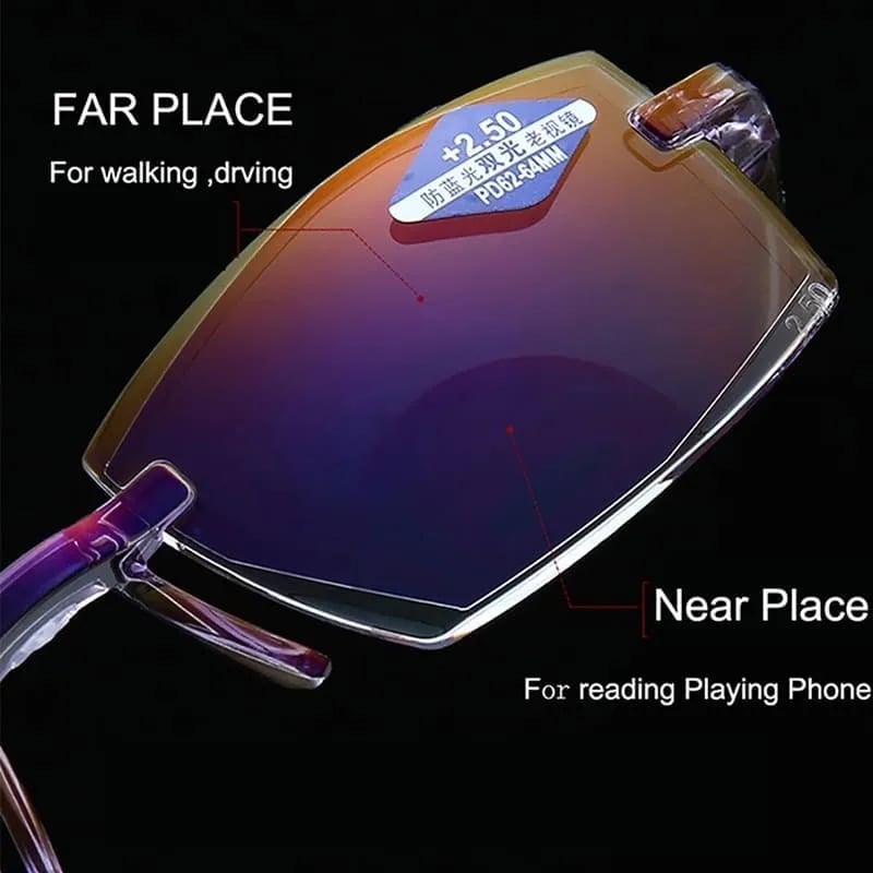 Progressive Glasses Anti-Blue Light Lightweight TR90 Frame