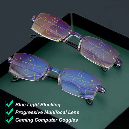 Progressive Glasses Anti-Blue Light Lightweight TR90 Frame