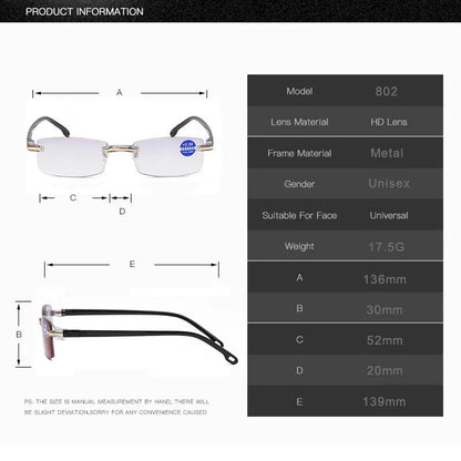 Progressive Glasses Anti-Blue Light Lightweight TR90 Frame