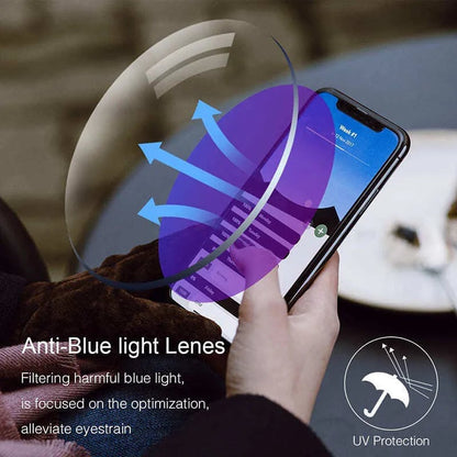 Progressive Glasses Anti-Blue Light Lightweight TR90 Frame