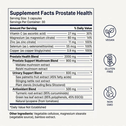Prostate Support Capsules Seven-Ingredient Blend
