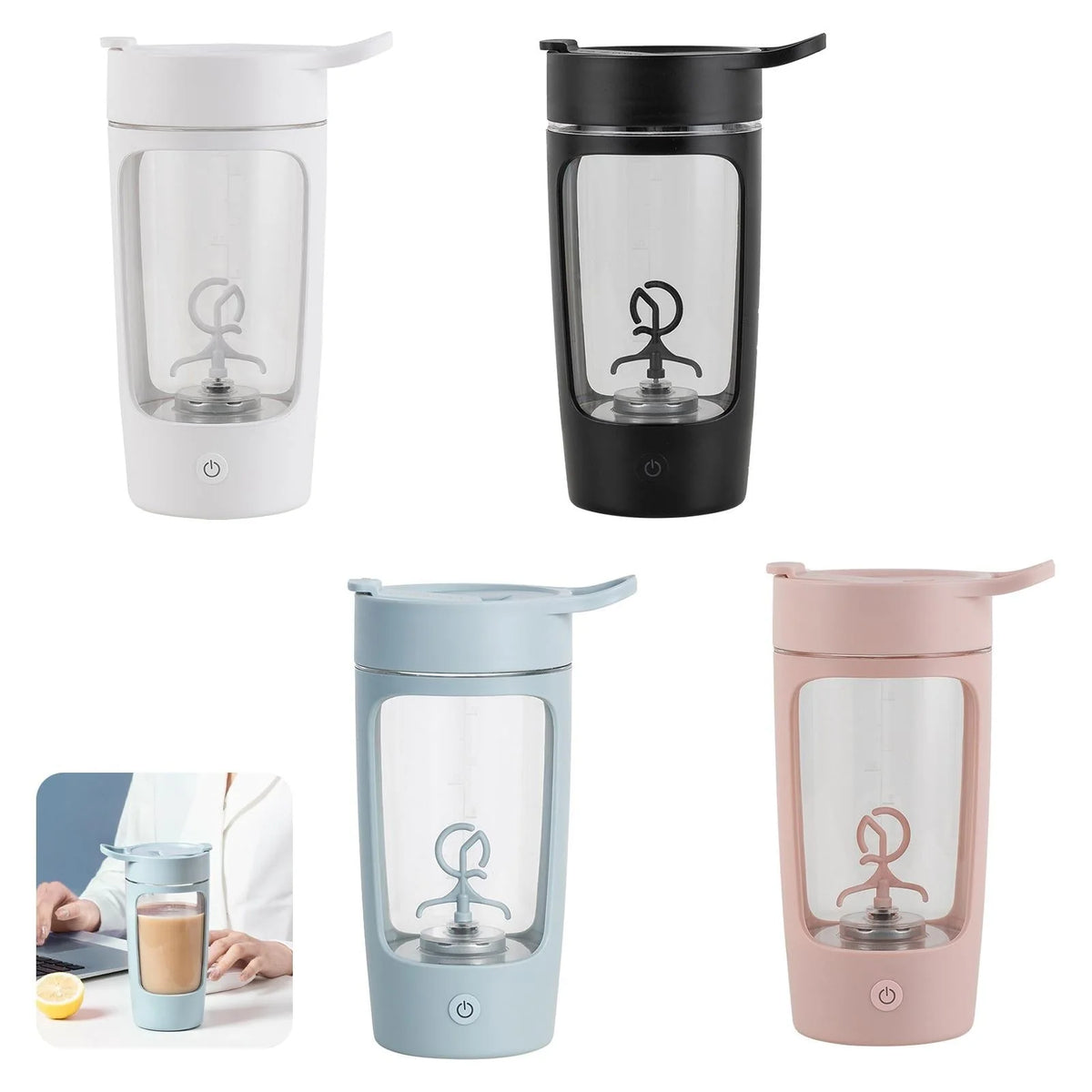 Protein Shaker Bottle Electric BPA-Free Leak-Proof 22 Oz