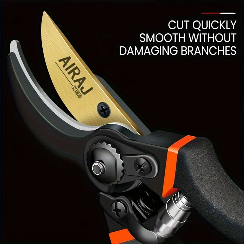 Pruning Shears Precision Steel Blade Ergonomic Non-Slip Grip