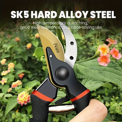 Pruning Shears Precision Steel Blade Ergonomic Non-Slip Grip