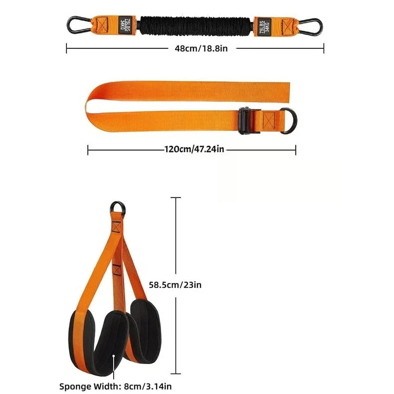 Pull-Up Assistance Band Dual Foot Support Reinforced Hooks