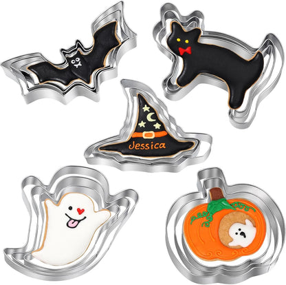 Pumpkin Cookie Cutters Stainless Steel Set of 3