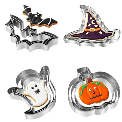 Pumpkin Cookie Cutters Stainless Steel Set of 3