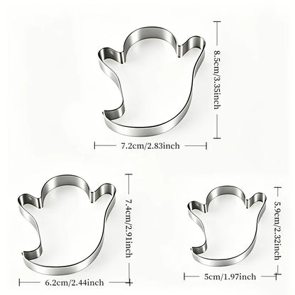 Pumpkin Cookie Cutters Stainless Steel Set of 3