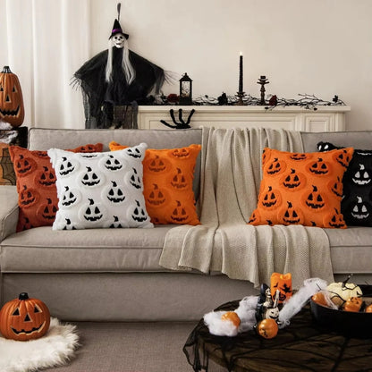 Pumpkin Cushion Cover Soft Microfiber 18 x 18 Inch Machine Washable