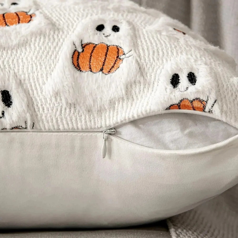 Pumpkin Cushion Cover Soft Microfiber 18 x 18 Inch Machine Washable