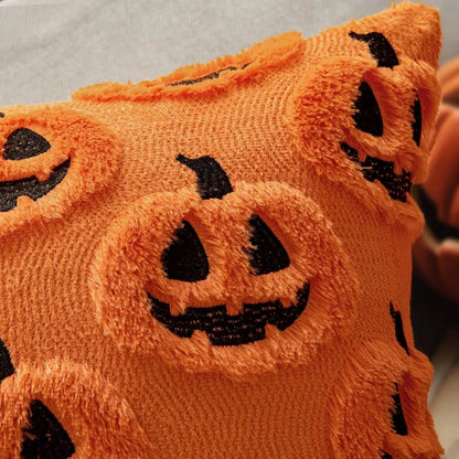Pumpkin Cushion Cover Soft Microfiber 18 x 18 Inch Machine Washable