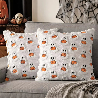 Pumpkin Cushion Cover Soft Microfiber 18 x 18 Inch Machine Washable