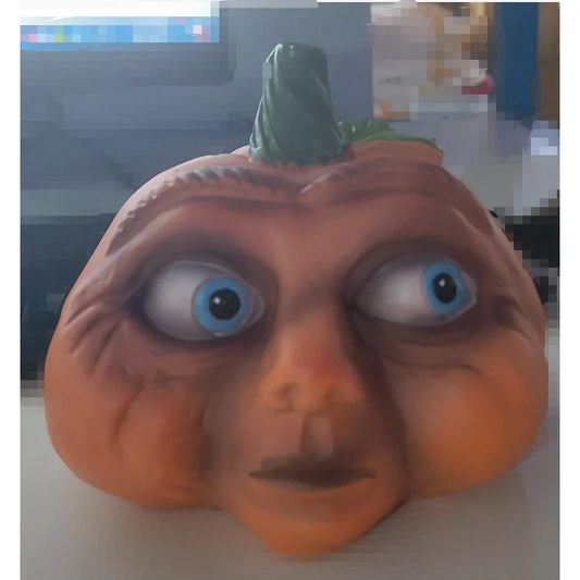 Pumpkin Decoration Hand-Painted Expressive Faces Weather-Resistant Resin