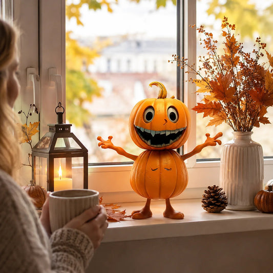 Pumpkin Figure Weatherproof Resin Multiple Expressions
