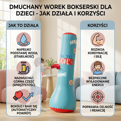 Punching Bag Kids Inflatable Padded Water Fill Base