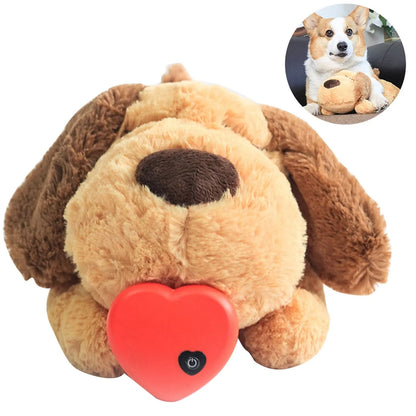 Puppy Plush Toy Simulated Heartbeat Soft & Washable Fabric