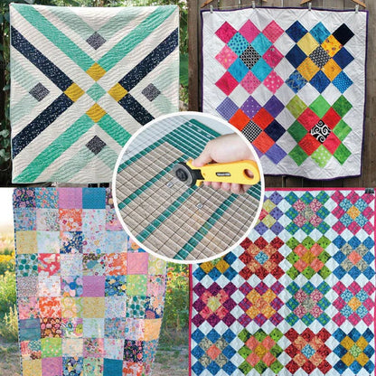 Quilt Cutting Aid Non-Slip Grip Cuts Six Strips