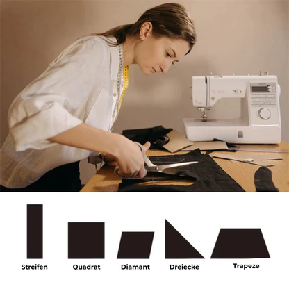 Quilt Cutting Ruler Non-Slip Ergonomic Handle Cuts 6 Layers