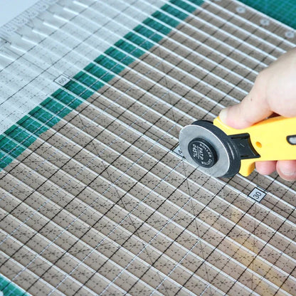 Quilt Cutting Ruler Non-Slip Ergonomic Handle Cuts 6 Layers
