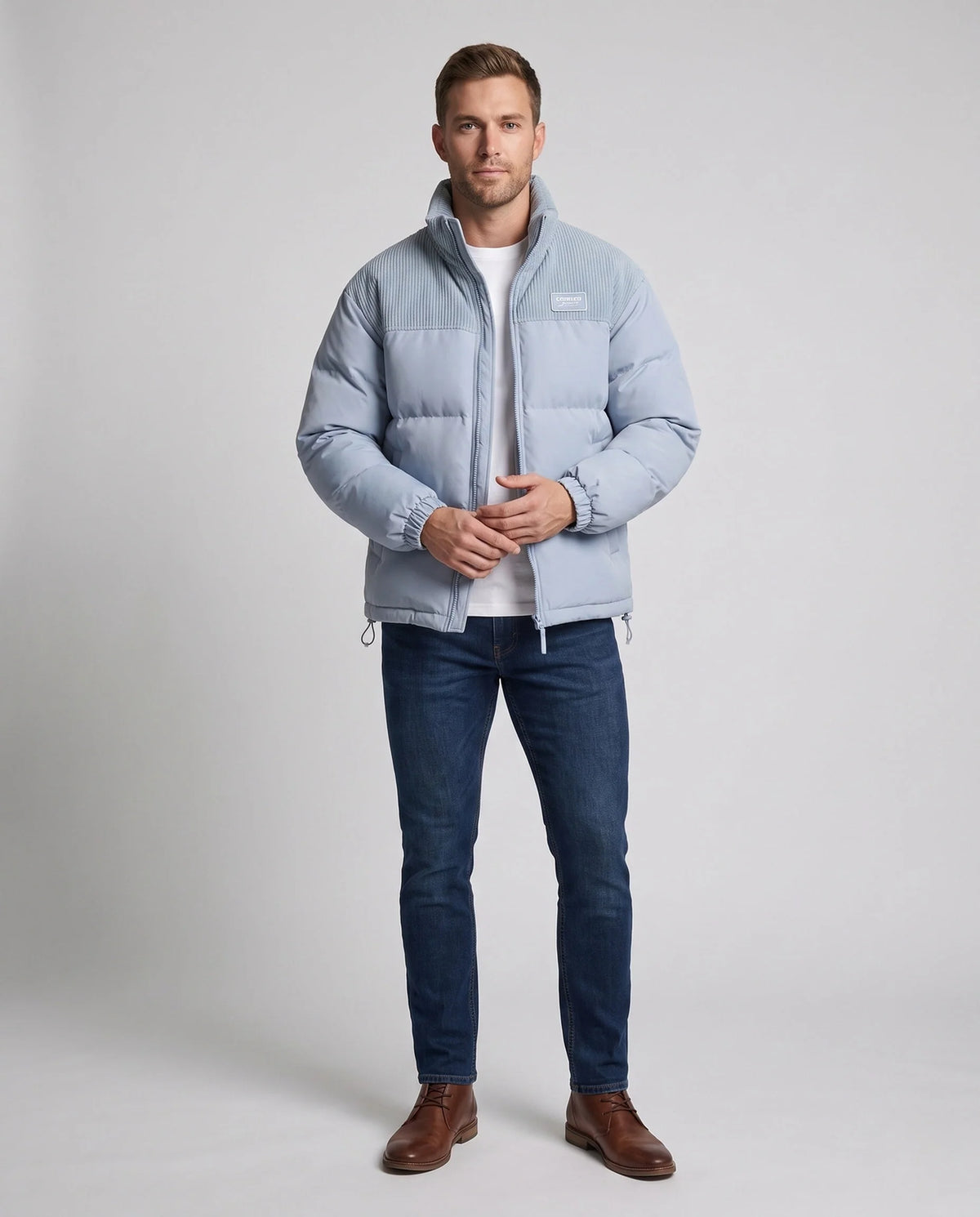 Quilted Jacket Lightweight Insulated Two Side Pockets
