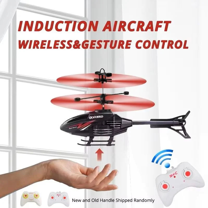 RC Helicopter Gesture & Remote Control USB Rechargeable LED Lights