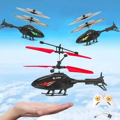 RC Helicopter Gesture & Remote Control USB Rechargeable LED Lights