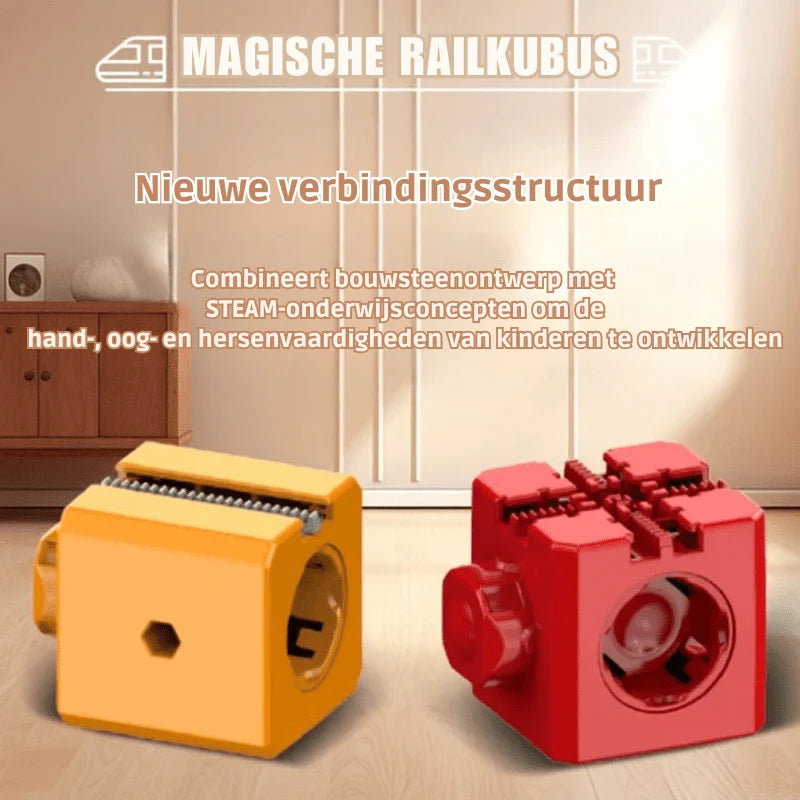 Railway Building Set Modular Tracks USB-Rechargeable Locomotive