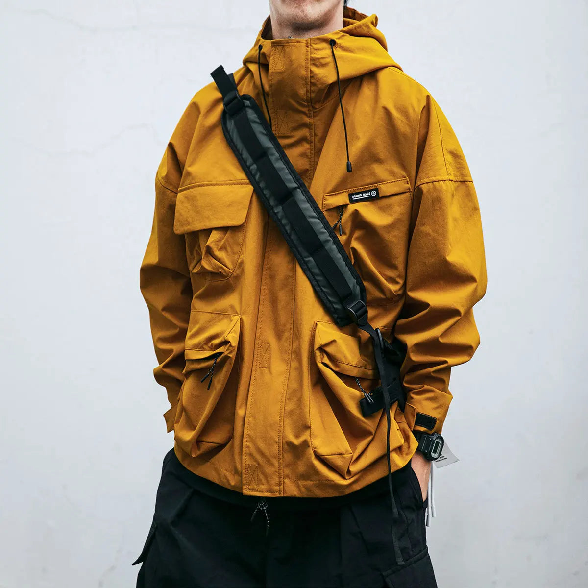 Rain Jacket Waterproof Lightweight Packable With Adjustable Hood