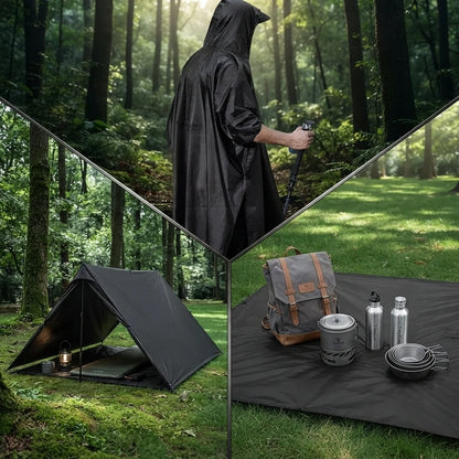 Rain Poncho 3-in-1 Waterproof & Windproof Packable