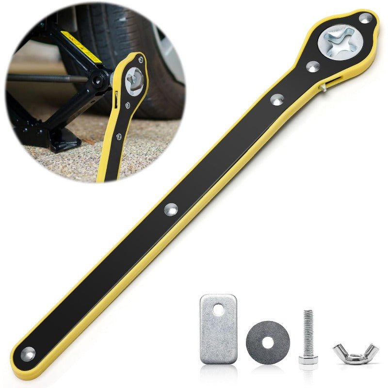 Ratchet Wrench Forged Steel 360 Degree Cross-Slot Adapter