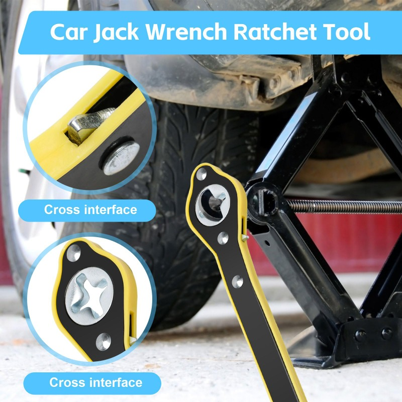 Ratchet Wrench Forged Steel 360 Degree Cross-Slot Adapter