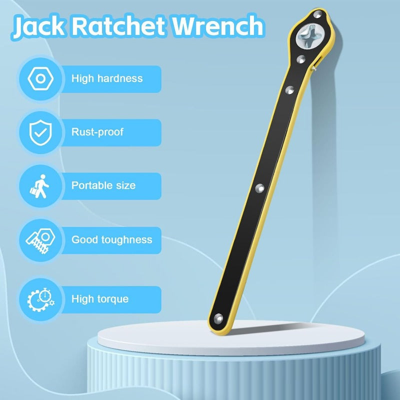 Ratchet Wrench Forged Steel 360 Degree Cross-Slot Adapter