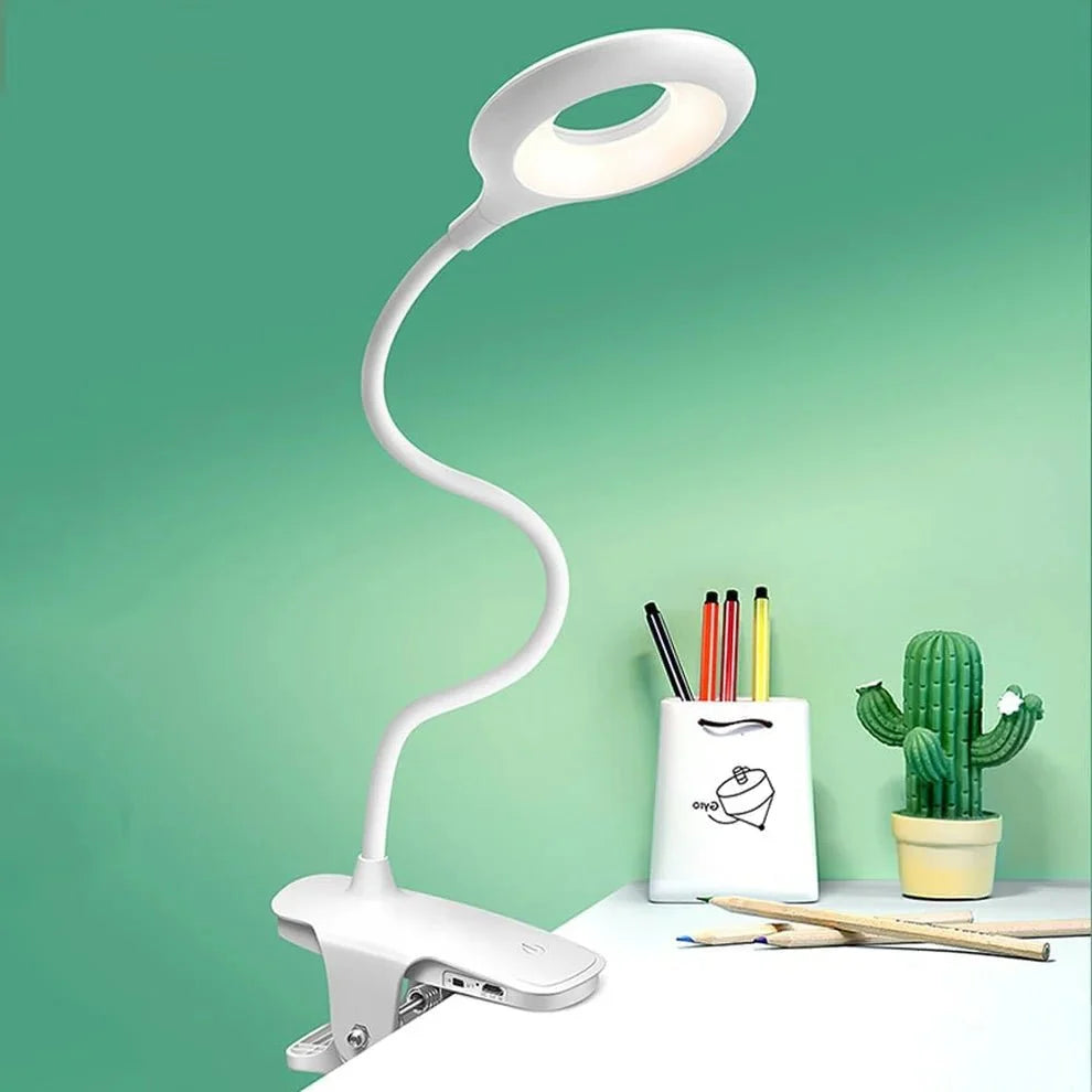 Reading Lamp Clip-On Adjustable Neck Dimmable USB Powered