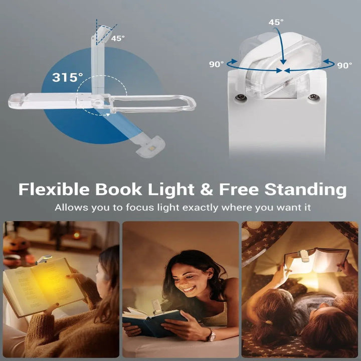 Reading Lamp USB Rechargeable Flexible Neck Warm & Bright LED