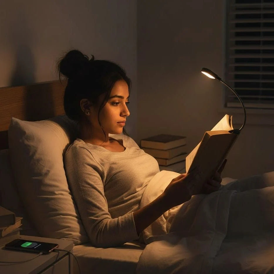Reading Light Flexible Neckband LED USB Rechargeable 3 Color Modes