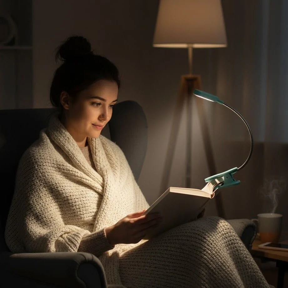 Reading Light Flexible Neckband LED USB Rechargeable 3 Color Modes