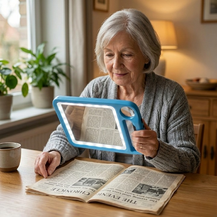Reading Magnifier Dual 5x & 10x USB Rechargeable